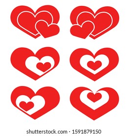 hearts set for design. hearts set for the holiday