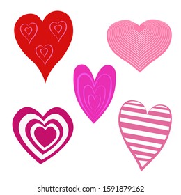 hearts set for design. hearts set for the holiday