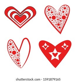 hearts set for design. hearts set for the holiday