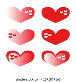 hearts set for design. hearts set for the holiday