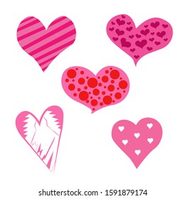 hearts set for design. hearts set for the holiday