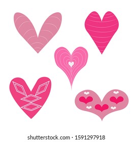 hearts set for design. hearts set for the holiday. heart