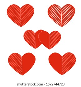 hearts set for design. hearts set for the holiday. heart