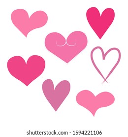 hearts set for design. hearts set for the holiday. heart