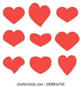 Hearts set icons, abstract, art, background,