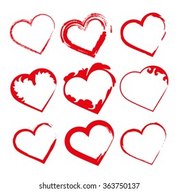 Hearts set in red for Valentine's day promotions or something about love.