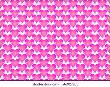 hearts and shadow pattern  on withe background,vector