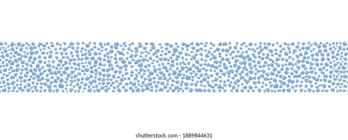 Hört mit Schatten. Nahtlose horizontale Grenze. Wiederholung des Vektormusters. Einziger, farbloser Hintergrund. Valentinstag. Endlose Verzierung aus Herzen. Stelle für deinen Text. 