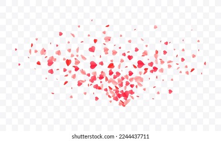 Herzen Gestalten Sie Konfetti-Hintergrund. Valentinstag-Design