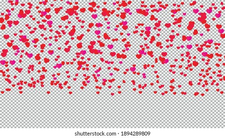 Contenidos de forma de corazón en el vector de fondo transparente