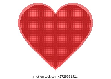 hearts shape with halftone effect. dots love shape