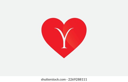 Herzform. Rotes Herz signiert Buchstaben. Valentinsymbol und Liebessymbol. Romantische Liebe mit Herzzeichen und Briefen. Giftrote Liebe