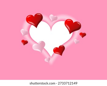 Hearts shape symbol of love and affection