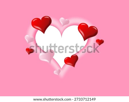 Hearts shape symbol of love and affection
