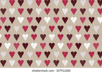 Hearts shape Valentine's day background