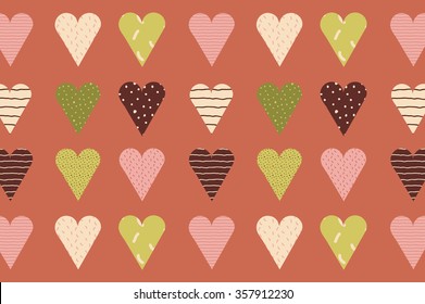 Hearts shape Valentine's day background