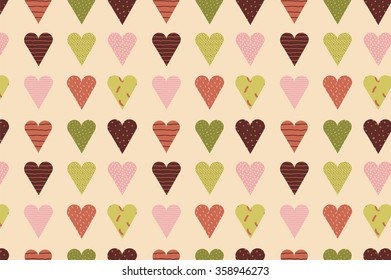 Hearts shape Valentine's day background