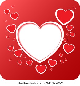 Hearts sign icon, vector illustration. Flat design style
