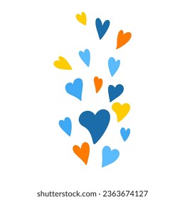 Hearts simple drawing. Vector illustration. Valentine's Day, holiday, wedding. Love symbol. Design elements. Vector pictograms