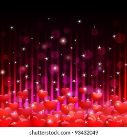 hearts and sparks background