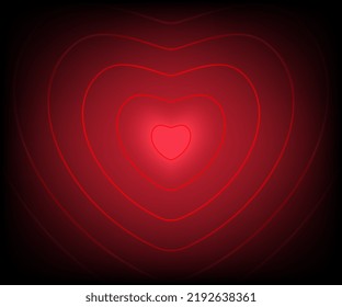 
Los corazones están apilados en la oscuridad.