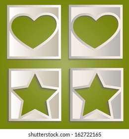 Hearts and stars frames