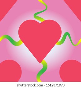 Hearts with stripes for gifts