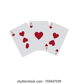 hearts suit french playing cards icon image 