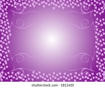 Hearts and swirls border