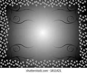 Hearts and swirls border