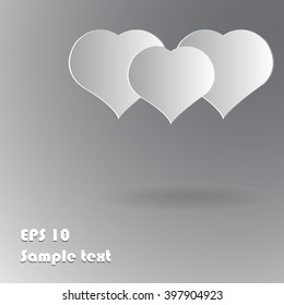  Hearts symbol background, can be add text, vector illustration