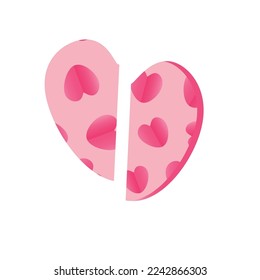 Corazones, símbolo de amor, patrón rosa en el diseño  