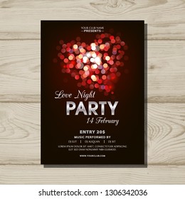 Hearts template for night party