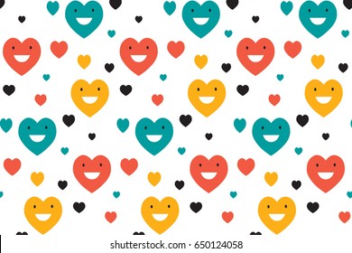 Hearts textured modern vector clean simple editable pattern