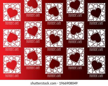 hearts together create heart pattern illustration on red black gradient background For mother’s day gift design.