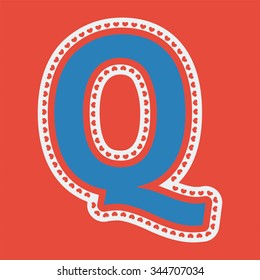 Hearts type face Q
