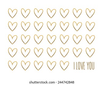 Hearts Valentine Background - Valentine's Day greeting card background