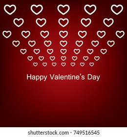 hearts, valentine background, vector illustration