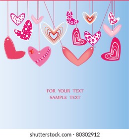 hearts  valentine background. vector illustration