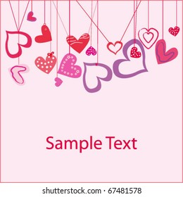 hearts. valentine beckground. vector illustration