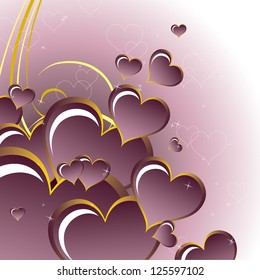 Hearts. Valentine Day Background.