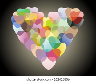 hearts and valentine design