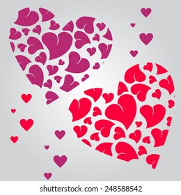 Hearts for Valentines card