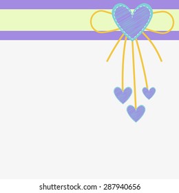 hearts Valentines day card.