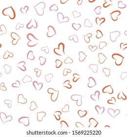 Hearts for Valentine's Day. Romantic feeling and love. Seamless vector EPS 10. Abstract geometric pattern. Multicolor Figures. Texture for print and Banner. Flat style