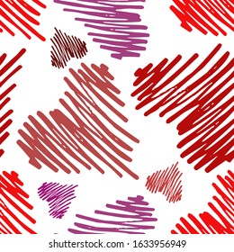 
Hearts, for Valentine's Day. Seamless vector pattern.