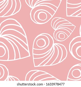 
Hearts, for Valentine's Day. Seamless vector pattern.
