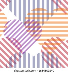 Hearts, for Valentine's Day. Seamless vector pattern.