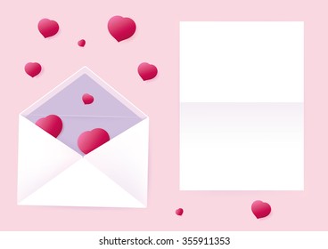 Hearts for Valentines Day with space for text 