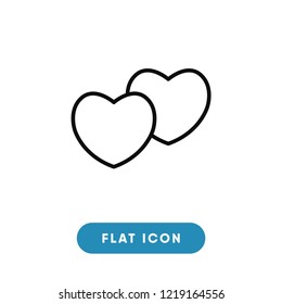 Hearts valentines day vector icon